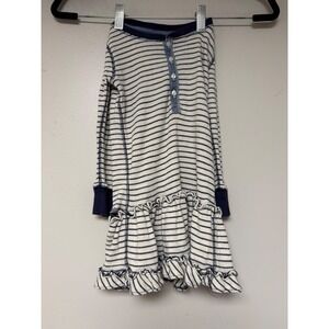Ralph Lauren Kids Girl's Striped Ruffle Hem‎ Long Sleeve Dress Size 3/3T